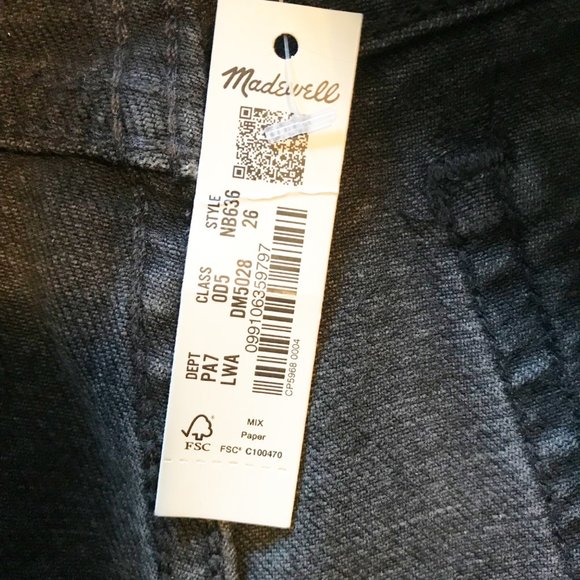 MADEWELL NWT Curvy '90s High Rise Bootcut Jeans Lindale Wash Black Womens 26 - Picture 5 of 12